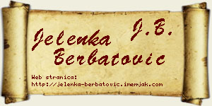 Jelenka Berbatović vizit kartica